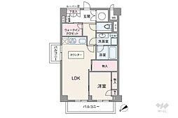 サンライン南青山ハイツ 1LDKの間取図画像