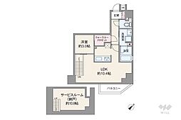 プレール・ドゥーク中目黒 1SLDKの間取図画像