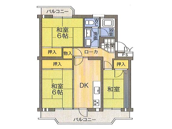 全居室がバルコ...