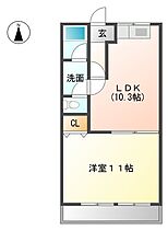 ハイムＥ 302 ｜ 岐阜県岐阜市須賀３丁目（賃貸マンション1LDK・3階・44.55㎡） その2