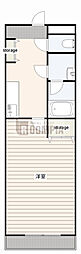 フラット21 3階1Kの間取り