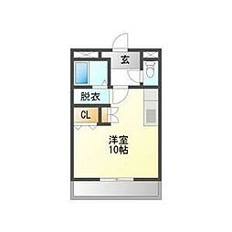 ヴォールY.S ワンルームの間取図画像