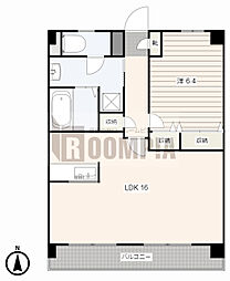 サンビーム八代 1LDKの間取図画像