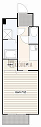 アンフィニ大澤A 1Kの間取図画像