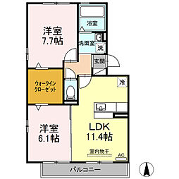 グレイスSE 2LDKの間取図画像