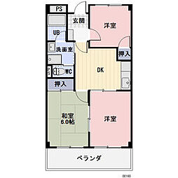 グリンピア花水木 3DKの間取図画像
