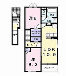 ナチュラルカーサ2 2LDKの間取図画像