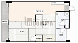ハイタウンみずほ2 2LDKの間取図画像