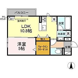 Affiner 1LDKの間取図画像