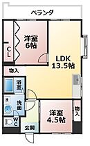 大正ビル 604 ｜ 福岡県大牟田市大正町4丁目1-10（賃貸マンション2LDK・6階・50.40㎡） その2