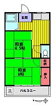 コーポ河野第2 206 ｜ 埼玉県草加市旭町４丁目（賃貸アパート2K・2階・33.00㎡） その2