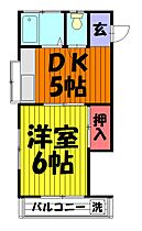 コーポゆき 205 ｜ 埼玉県草加市吉町１丁目（賃貸アパート1DK・2階・26.49㎡） その2