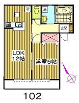 アンジュール 102 ｜ 埼玉県草加市金明町（賃貸アパート1LDK・1階・43.37㎡） その2