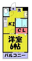 グリーン・ピュア 305 ｜ 埼玉県草加市新善町（賃貸マンション1K・3階・22.11㎡） その2