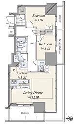 間取図画像 2LDK