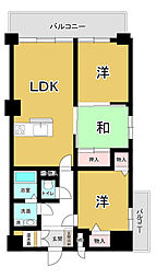 銀座アビタシオン東新町 3LDKの間取図画像