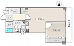 近鉄淀川リバーサイドマンション 1LDKの間取図画像