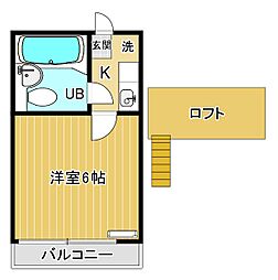 ロフティ中山V 1階1Kの間取り