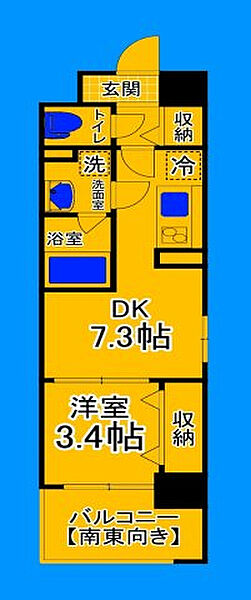 大阪府堺市堺区一条通(賃貸マンション1DK・3階・29.29㎡)の写真 その2