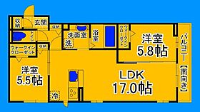 大阪府堺市北区北花田町1丁（賃貸アパート2LDK・3階・63.93㎡） その2