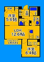 大阪府大阪市住吉区杉本1丁目（賃貸マンション2LDK・3階・60.25㎡） その2