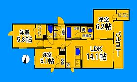 大阪府堺市北区百舌鳥梅北町3丁（賃貸マンション3LDK・2階・72.56㎡） その2