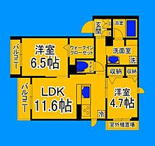 大阪府大阪市住吉区長居東4丁目（賃貸マンション2LDK・2階・57.66㎡） その2