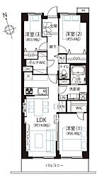 蒲田グリーンパーク 3LDKの間取図画像