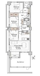 クレッセント目黒青葉台 3LDKの間取図画像
