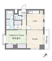 スターパレス北品川 2LDKの間取図画像