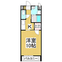 ラフィネ西軽井沢B 1Kの間取図画像