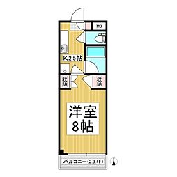 アセラ21A棟 1Kの間取図画像