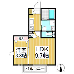 シャーメゾン鳳 1LDKの間取図画像