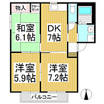 スカイコート  ｜ 長野県佐久市野沢（賃貸アパート3DK・2階・55.85㎡） その2