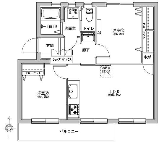 間取り 高幡台住宅　18号棟 2階/-
