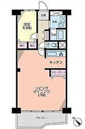 ネオコーポ八王子 1LDKの間取図画像