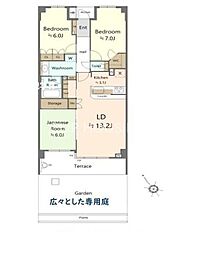 レクセルマンション昭島 3LDKの間取図画像