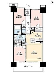 ミッドプレイス八王子 3LDKの間取図画像