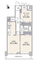 クリオ橋本ホームズ 1SLDKの間取図画像