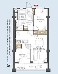 豊田第一コーポラス 2LDKの間取図画像