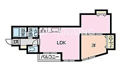 レサージュ南橋本弐番館 1LDKの間取図画像
