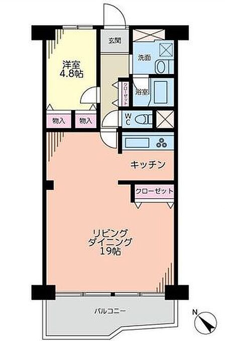1LDK 間取り