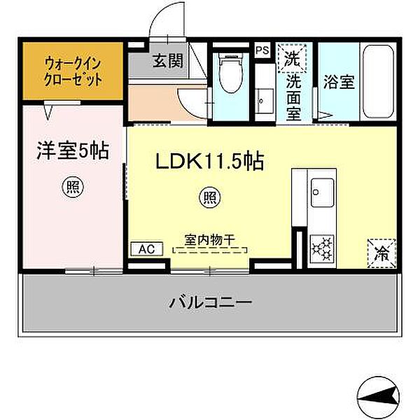 ラ・ルーチェ宮の陣駅前 302｜福岡県久留米市宮ノ陣1丁目(賃貸アパート1LDK・3階・41.31㎡)の写真 その2