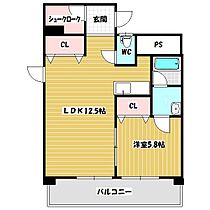 すかる通東 801 ｜ 福岡県久留米市通町113-8（賃貸マンション1LDK・8階・50.03㎡） その2