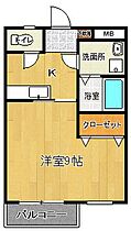 ヴィラージュII 102 ｜ 福岡県久留米市西町582-2（賃貸アパート1K・1階・28.78㎡） その2