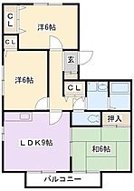 パークヒル西町A棟 101 ｜ 福岡県久留米市西町652（賃貸アパート3LDK・1階・66.00㎡） その2