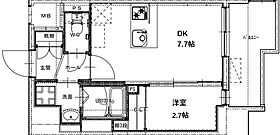 RESIDENCE花畑 1101 ｜ 福岡県久留米市花畑2丁目3-1（賃貸マンション1DK・11階・28.31㎡） その2