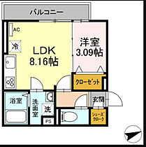 D-ROOMクレスト国分 305 ｜ 福岡県久留米市国分町1176-11（賃貸アパート1LDK・3階・31.43㎡） その2