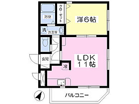 コーポ・サンフレンズ 302 ｜ 福岡県久留米市東櫛原町749-1（賃貸マンション1LDK・3階・40.80㎡） その2