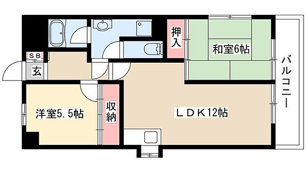 第3田中ビル 401｜愛知県名古屋市南区弥生町(賃貸マンション2LDK・4階・55.00㎡)の写真 その2